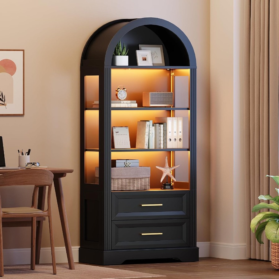 Storage & Organization - Витрина, высокая арочная книжная полка с