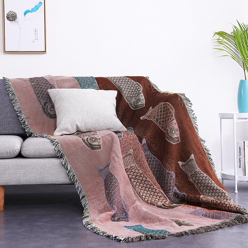 Плед-гобелен с жаккардовым узо – обзор и цена Boho Throw Blanket Fringe