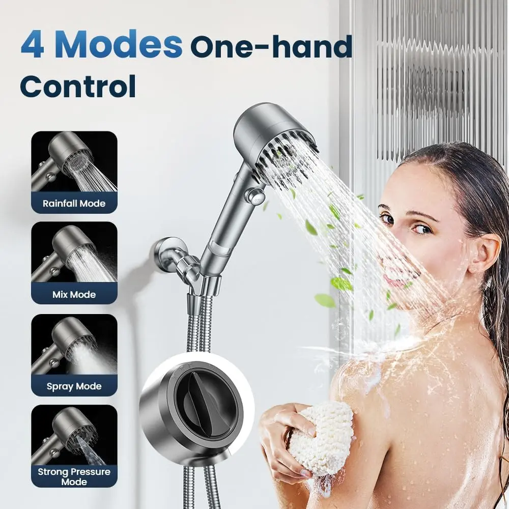Ручная душевая лейка с фильтро – обзор и цена High Pressure Shower Head Handheld
